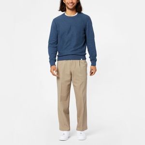 42X32 Dockers Signature Khaki Classic Fit Pants Flex Comfort NEW Tan Pleated NEW
